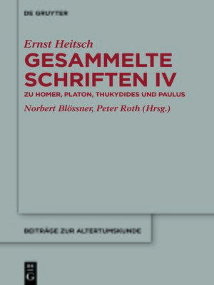 cover image of Zu Homer, Platon, Thukydides und Paulus